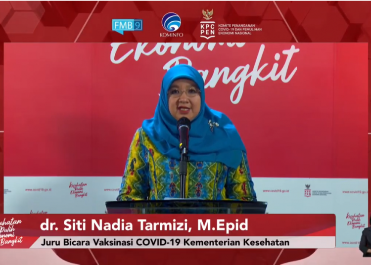 Juru Bicara Vaksinasi Covid-19 Kementerian Kesehatan (Kemenkes) Siti Nadia Tarmizi